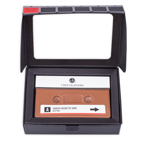 Melkchocolade cassette in doosje met venster