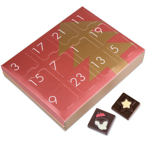 Goudkleurige adventskalender
