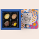 4 chocolade paaseitjes - Happy Easter