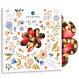 Milk chocolate flower with fruits