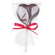 Chocolate lollipop - Heart - Dark