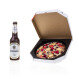 Chocolate beer and pizza set
