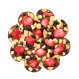 Milk chocolate flower with fruits