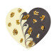 Dark & white chocolate heart with nuts