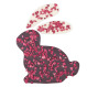 Chocolate Easter Bunny with raspberries
