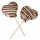 Chocolate lollipop - Heart - White
