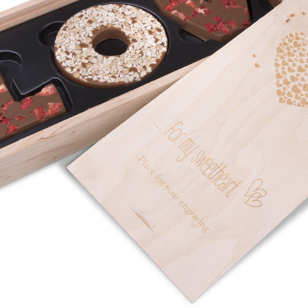 Milk chocolate letters - LOVE